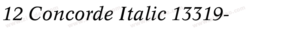 12 Concorde Italic 13319字体转换
